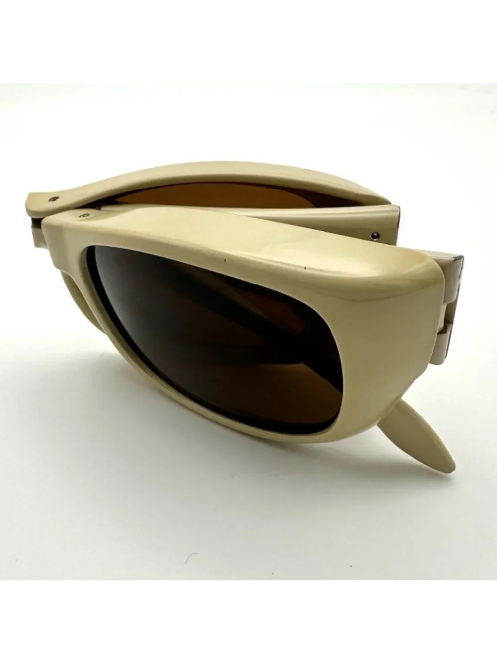 Haven Morgan Beige FitOver Folding Polarized Sunglasses Rhinestones 3HVM46B1S3AD